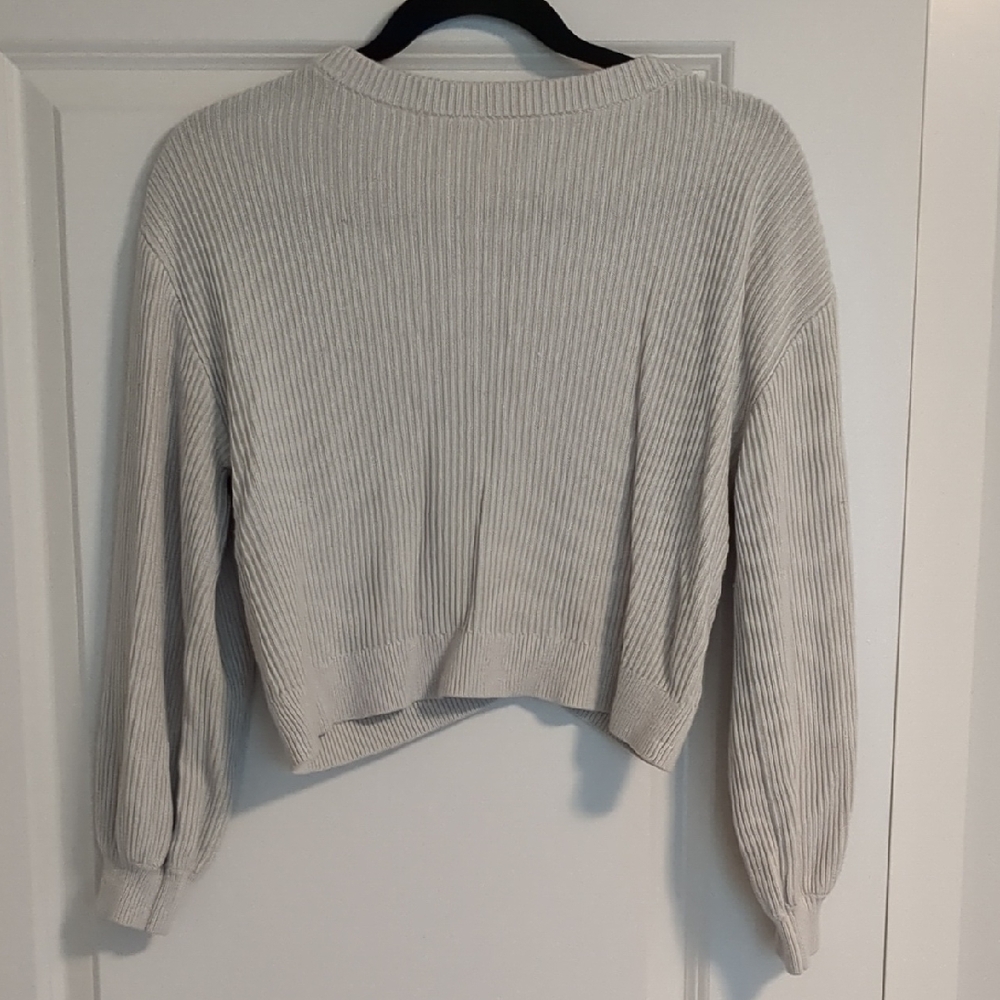 lululemon athletica Light Gray Crew Neck Sweater